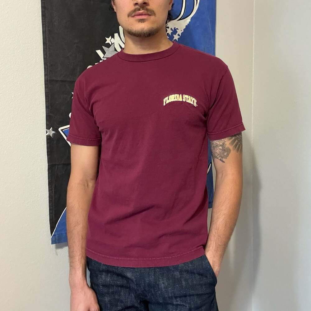 Florida State Seminoles Embroidered Logo T-Shirt Maroon Alstyle Men’s Medium